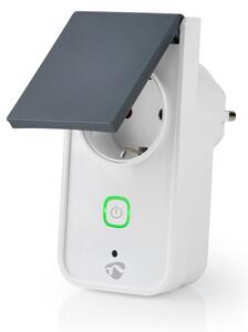 Nedis WIFIPO120FWT - Chytrá venkovní zásuvka 3680W/230V/Typ F/16A Wi-Fi IP44