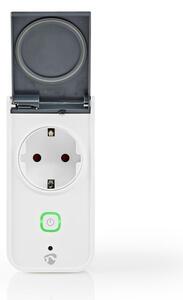 Nedis WIFIPO120FWT - Chytrá venkovní zásuvka 3680W/230V/Typ F/16A Wi-Fi IP44
