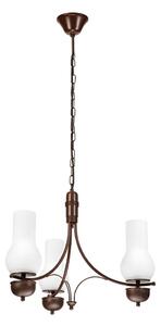 Brilagi - LED Lustr na řetězu COTTAGE 3xE14/40W/230V buk/hnědá/bílá