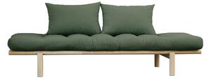 KARUP DESIGN Pohovka Pace Daybed Clear lacquered/Olive Green 77 × 200 × 75 cm