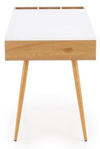 Psací stolek B45 (bílý/zlatý dub) - VÝPRODEJ