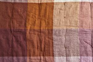 Lněný přehoz na postel Burnt Orange/Lilac/Bordeaux 70 x 180 cm