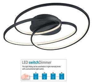 Trio Leuchten 673916032 GALE - Stropní lustr stmívatelný klasickým vypínačem, LED 38,5W, 3000K, 3850lm, 60 x 43cm (Moderní stropní lustr s příjemnou teplou barvou světla, montura v černé barvě)