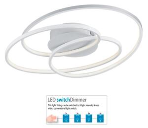 Trio Leuchten 673916031 GALE - Stropní lustr stmívatelný klasickým vypínačem, LED 38,5W, 3000K, 3850lm, 60 x 43cm (Moderní stropní lustr s příjemnou teplou barvou světla, montura v bílé barvě)