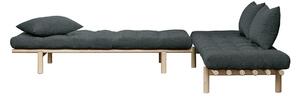 Šedá Pohovka Pace Daybed Clear lacquered/Slate 77 × 200 × 75 cm KARUP DESIGN