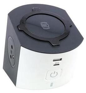 Legrand 049412-Rozboč. zásuvka s vyp. 2Z Typ E +USB-A+USB-C a bezdr. nab. 10W 2m