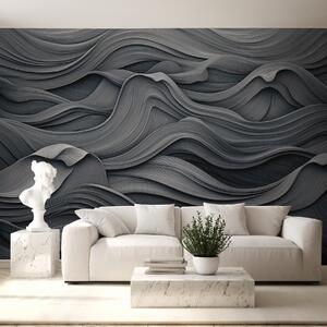 Fototapety Tmavě šedé vlny, Fototapety moderní, w02311v1 : uwalls.cz