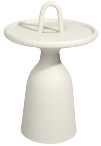 Bílý hliníkový zahradní odkládací stolek No.104 Mindo 40 cm