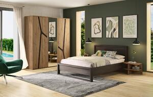 POSTEL, 160/200 cm, tmavý dub MID.YOU, Online Only