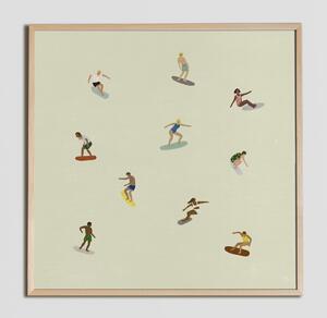 Autorský plakát Surfers by Elisabeth Dunker 40 x 40 cm