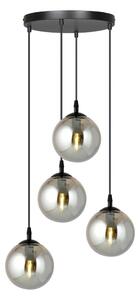 Lustr na lanku COSMO 4xE14/10W/230V pr. 40 cm černá/šedá