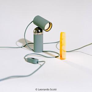 FLOS Stolní lampa Bilboquet, zelená, výška 20 cm, otočná, GU10, Zelená, Obývací pokoj / jídelna, Plast, Design