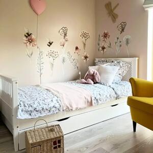 Dětská postel Emily s šuplíkem 160x80 cm bílá Úchyt šuplíku: šňůrky