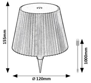 Rabalux 77142 - LED Stmívatelné stínidlo na láhev BURDUR LED/2W/5V IP44