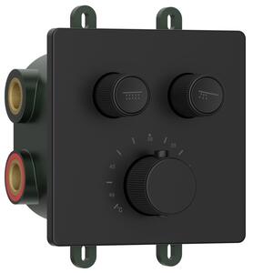 Sapho Sapho, SMARTSELECT podomítková sprchová baterie, box, 2 vývody, černá mat, RP042B
