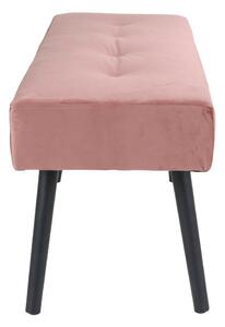 Růžová Sametová lavice Skiby 35 × 100 × 44 cm HOUSE NORDIC