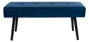 Modrá Sametová lavice Skiby 35 × 100 × 44 cm HOUSE NORDIC