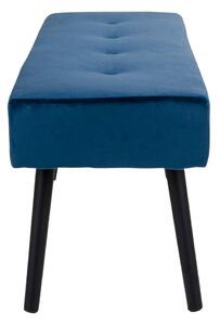 Modrá Sametová lavice Skiby 35 × 100 × 44 cm HOUSE NORDIC
