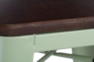 ArtD Barová židle Paris 75cm Dřevěná-Sosna ořech zelená