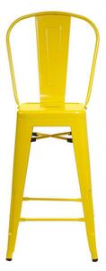 Barová židle Paris Back inspirovaná Tolix | žlutá