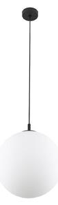 TK Lighting Závěsné svítidlo Esme, opálové sklo, jedno světlo, Ø 35 cm, stmívatelný, Bílá / opál, Obývací pokoj / jídelna, Sklo, Moderní, Koule