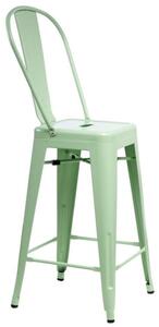 ArtD Barová židle Paris Back inspirovaná Tolix zelená