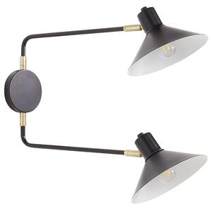 Nástěnná lampa KADASSA Černá Kov Nastavitelná