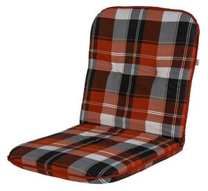 LIVARNO home Potah na židli / křeslo, 100 x 50 x 5 cm (oranžová/šedá károvaná) (100373283002)