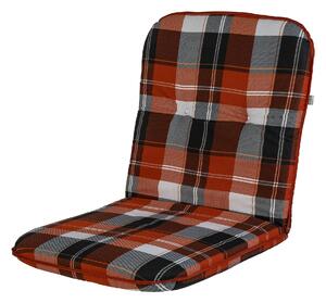 LIVARNO home Potah na židli / křeslo, 100 x 50 x 5 cm (oranžová/šedá károvaná) (100373283002)