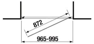 Jika Nion Sprchové dveře pivotové jednokřídlé, 100 cm, stříbrná/sklo arctic H2542N30026661