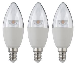 Livarno home LED žárovka, 2/3 kusy (6 W / E14 / svíčka transparentní, 3 kusy) (100365660005)