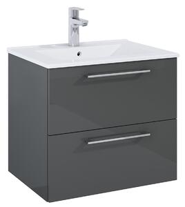 Roca Roma skříňka 60x45.6x53 cm pod umyvadlo závěsná šedá A857949153