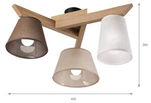 Brilagi - LED Přisazený lustr ANTHONY 3xE14/40W/230V dub
