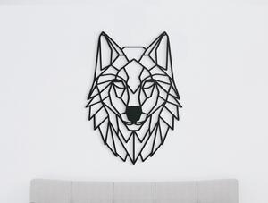 Drevko 3D samolepka na zeď Polygonální vlk