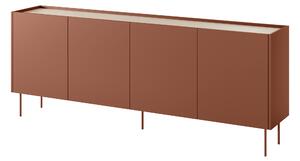 Komoda Desin 220 cm - ceramic red / dub nagano