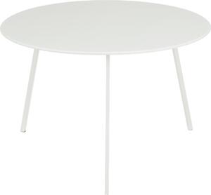 Mica Decorations Seattle – venkovní odkládací stolek – kulatý konferenní stolek – stolek na kvtiny a kávový stolek – V38 x Ø58 cm – kov – bílý