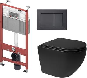 Sada záchodová mísa Oltens Hamnes 42013300, podomítkový WC modul Tece Base 9400407, 45100300, 9240407