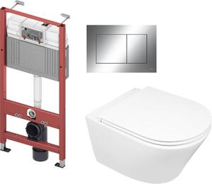 Sada podomítkový WC modul Tece Base 9400407, záchodová mísa Oltens Jog 42001000, 45102000, 9.240.401