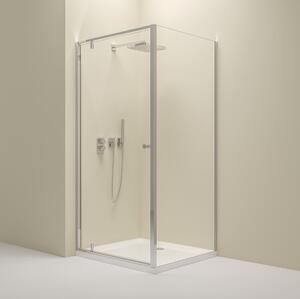 Erga Sydney, sprchový kout s 1-křídlými dveřmi 80(dveře) x 80(stěna) x 195 cm, 6mm čiré sklo, chromový profil, ERG-V02-SYDNEY-D080G080-CR