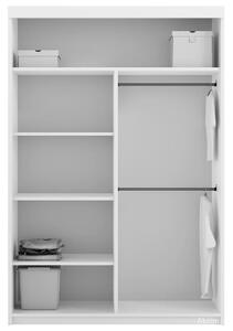 Šatní skříň MIAMI se zrcadlem | 150 cm | šedá | 4 varianty vnitřního uspořádání | POUZE U NÁS