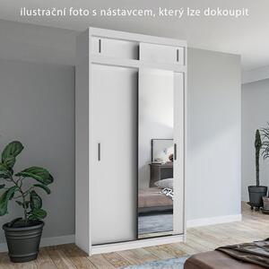 Šatní skříň MIAMI se zrcadlem | 120 cm | bílá | 3 varianty vnitřního uspořádání | POUZE U NÁS