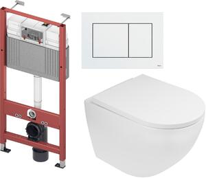 Sada podomítkový WC modul Tece Base 9400407, záchodová mísa Oltens Hamnes 42013000, 45109000, 9.240.400
