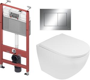 Sada záchodová mísa Oltens Hamnes 42021000, podomítkový WC modul Tece Base 9400407, 9.240.401, 45109000