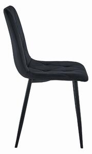 Sametová židle Sofia černá