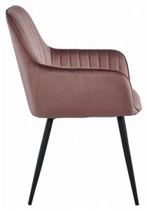 Sametová židle Talin růžová