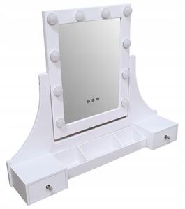Toaletní stolek se zrcadlem se zabudovanými LED světýlky