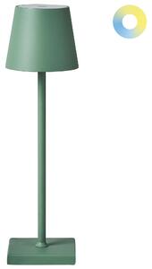 LED bezdrátová stolní lampa BACEIRO se stmívačem Kov Zelená