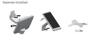 LED Solární nástěnné svítidlo se senzorem LED/8W/3,7V 2000 mAh IP54