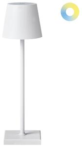 LED bezdrátová stolní lampa BACEIRO se stmívačem Kov Bílá