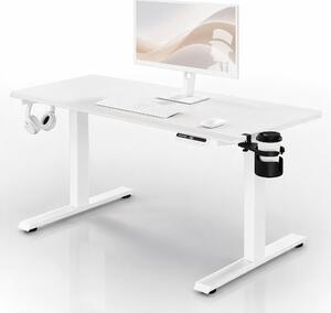 Elektrický stůl s nastavitelnou výškou ergonomický bílý,1400x700 mm: ARIA